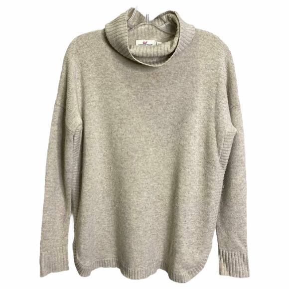 Vineyard Vines Sweaters - Vineyard Vines Women's XS Sweater Beige Merino Wool/Cashmere Turtle Neck